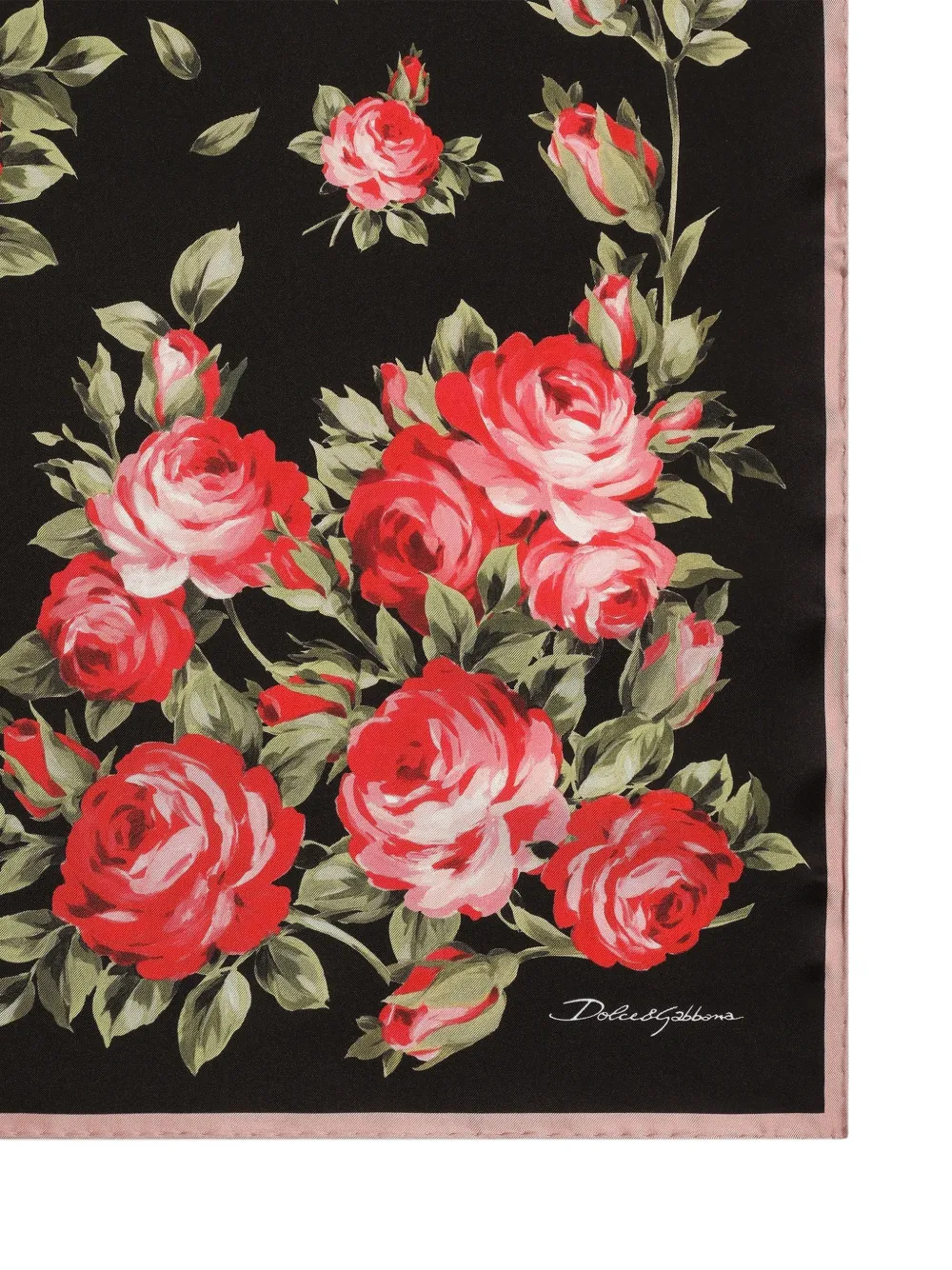 Dolce & Gabbana floral-pattern scarf - Zwart