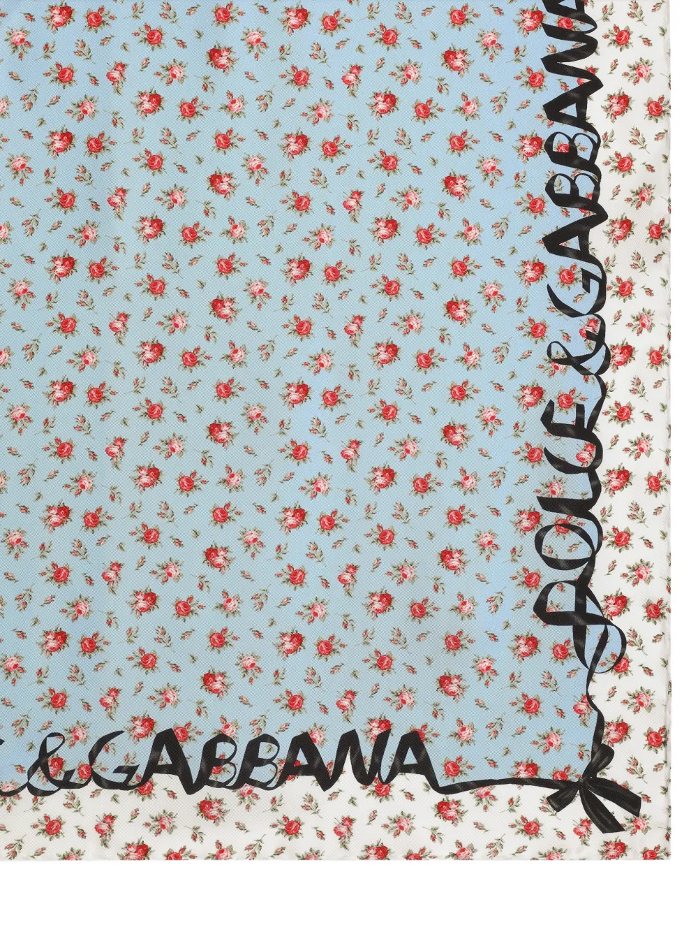 Dolce & Gabbana Sjaal met bloemenprint Blauw