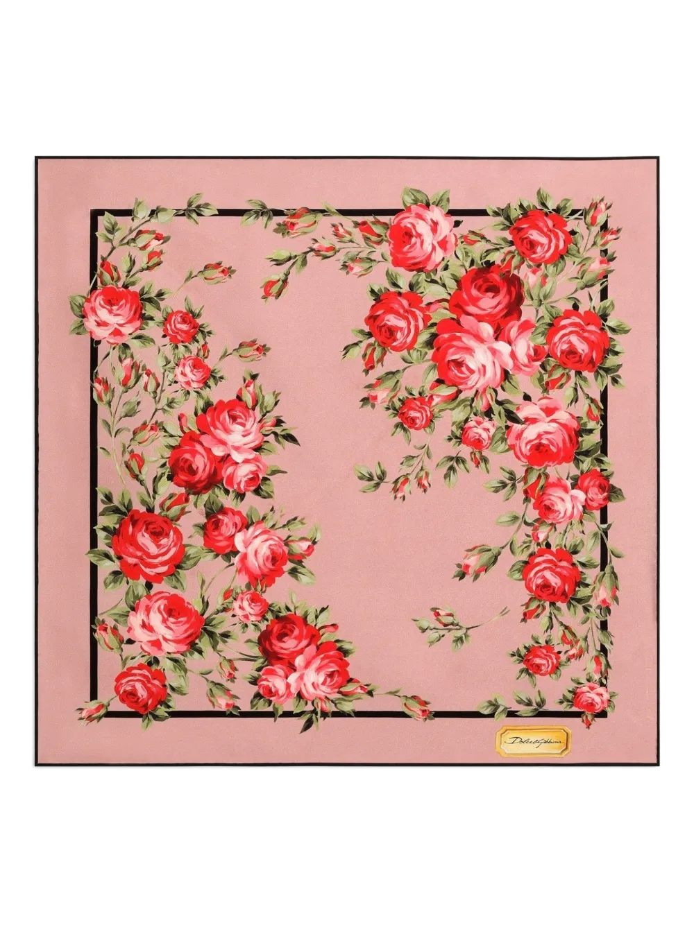 Dolce & Gabbana rose floral-print scarf - Rosa