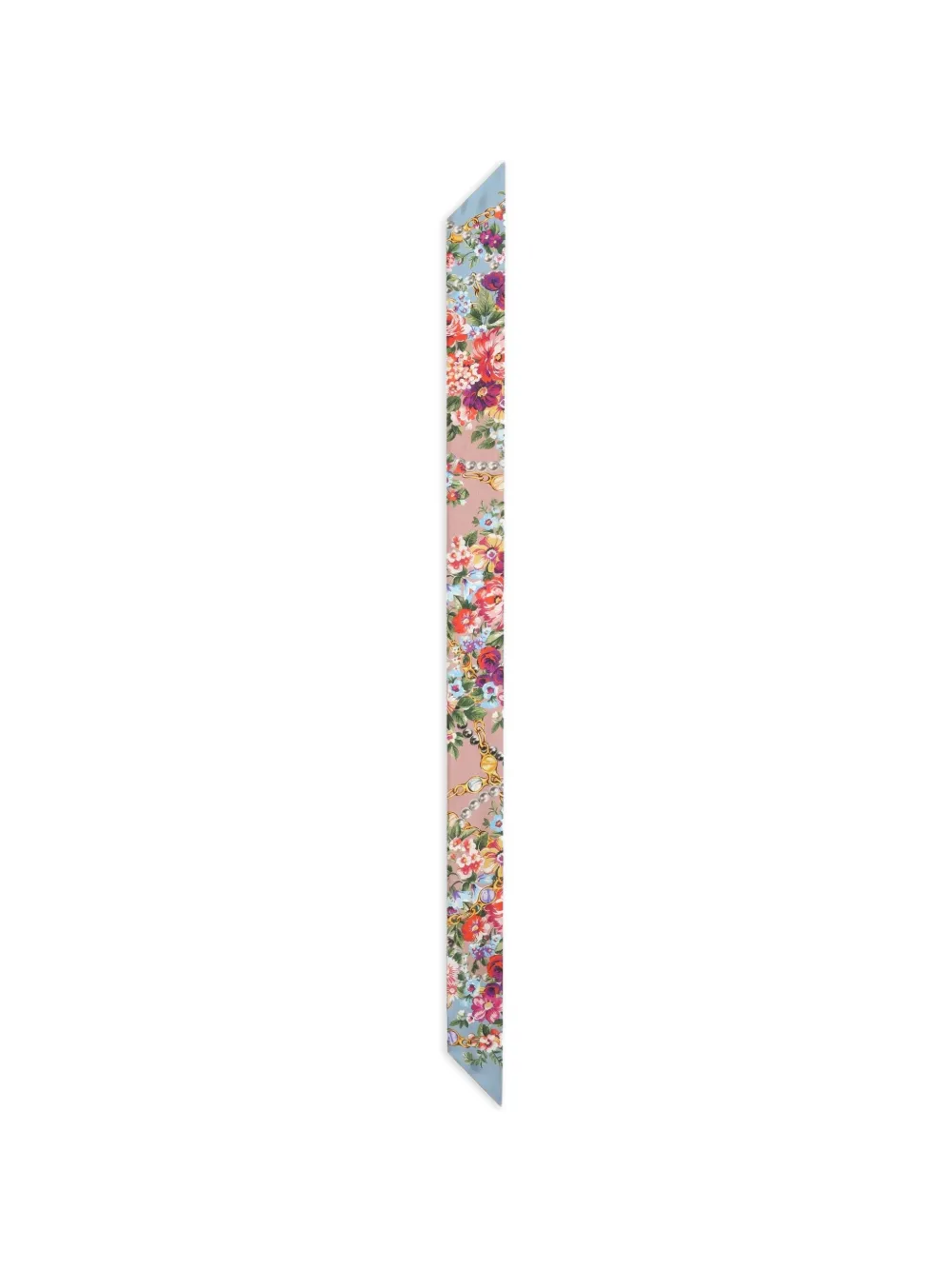Dolce & Gabbana Kleine zijden twill bandeau met bloemen-print Beige