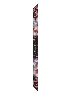Dolce & Gabbana Rose ブーケプリント シルクツイル バンドゥスカーフ