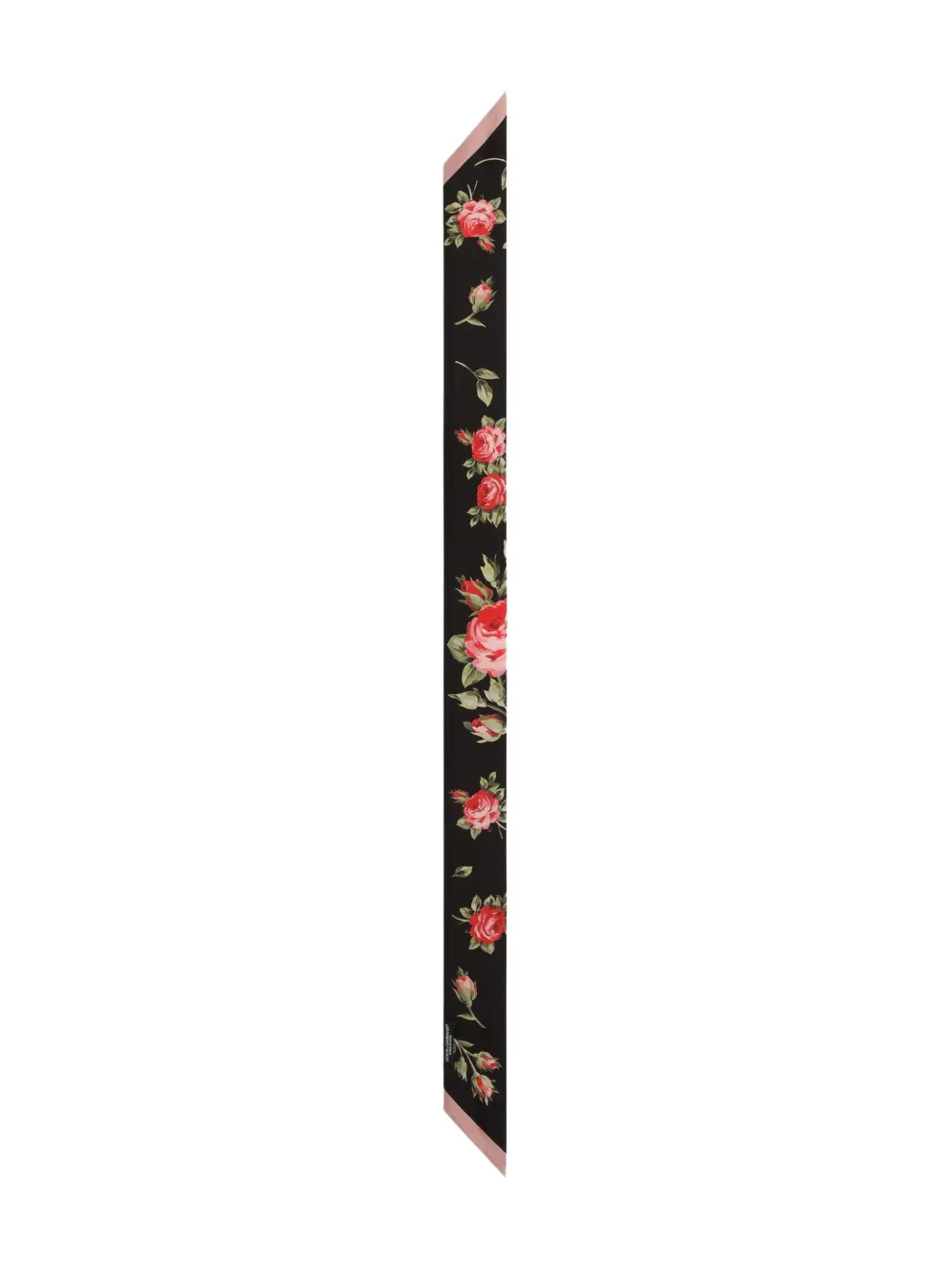 Dolce & Gabbana Floral Bouquet Scarf In Black