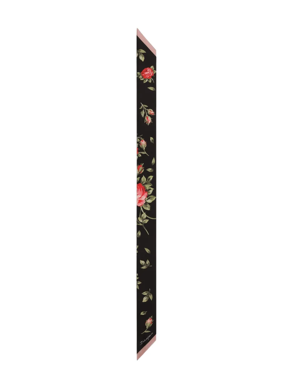 Dolce & Gabbana Floral Bouquet Scarf In Black