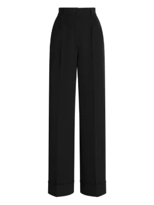 Dolce & Gabbana ストライプ ハイウエストパンツ | ブラック | FARFETCH JP