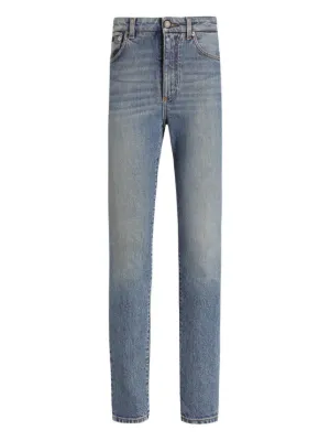 Dolce & Gabbana Calça Jeans Com Placa De Logo | Azul | FARFETCH BR