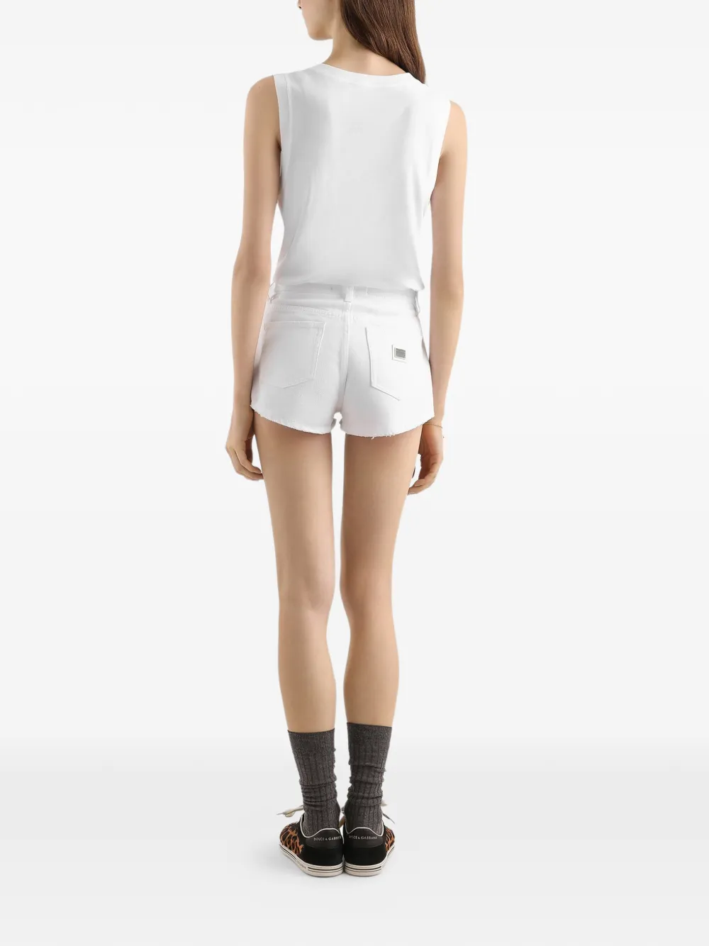 Dolce & Gabbana Shorts met franje Wit