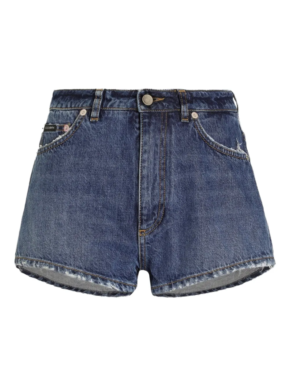 Dolce & Gabbana Ausgefranste Shorts In Blue