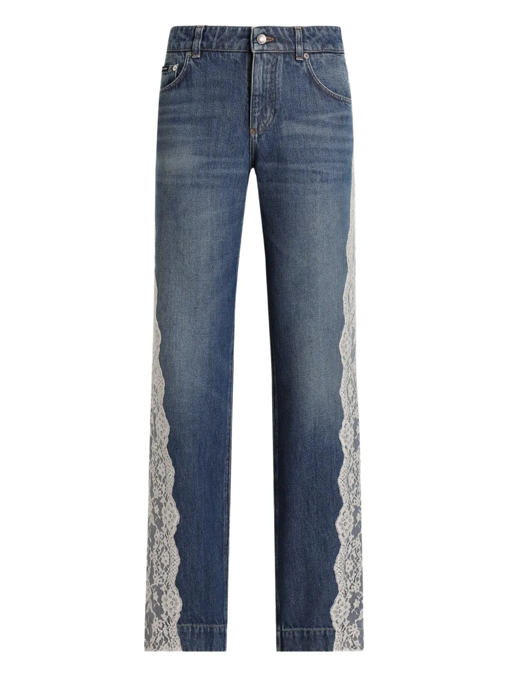 Dolce & Gabbana Jeans con pizzo - Blu