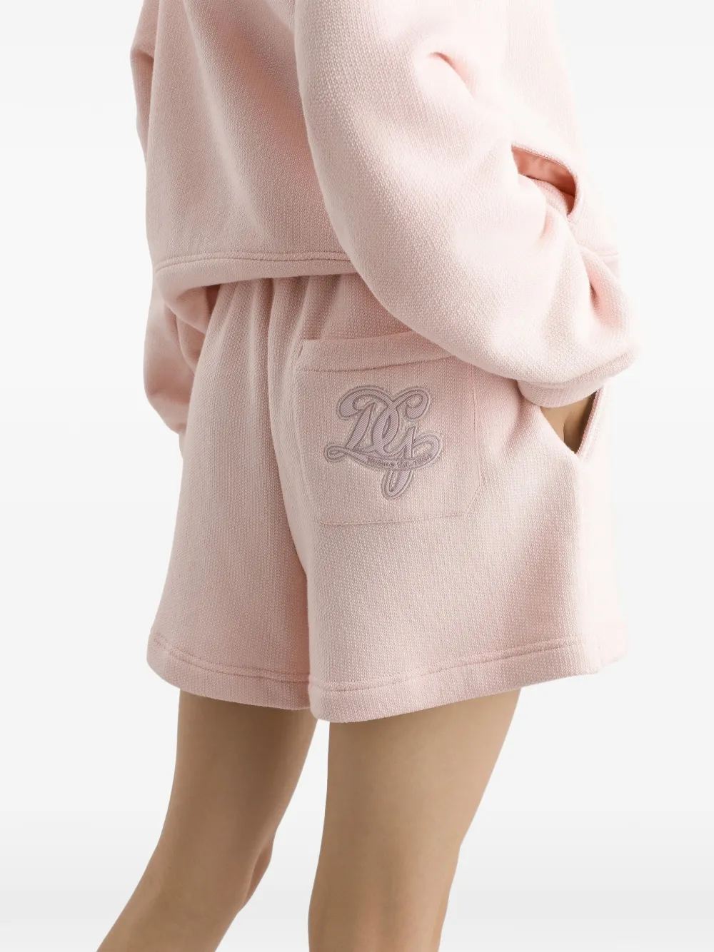 Dolce & Gabbana Shorts met geborduurd detail en trekkoord Roze