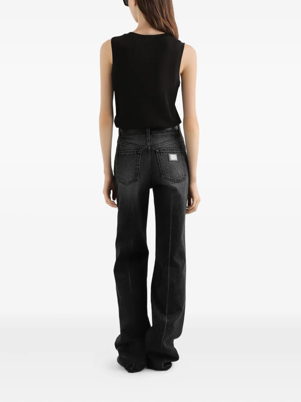  Dolce & Gabbana Logo-plaque Jeans - Black 