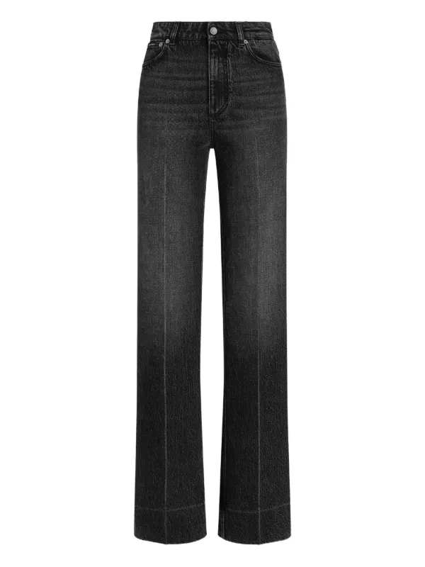 Dolce & Gabbana Calça Jeans Com Placa De Logo | Preto | FARFETCH BR