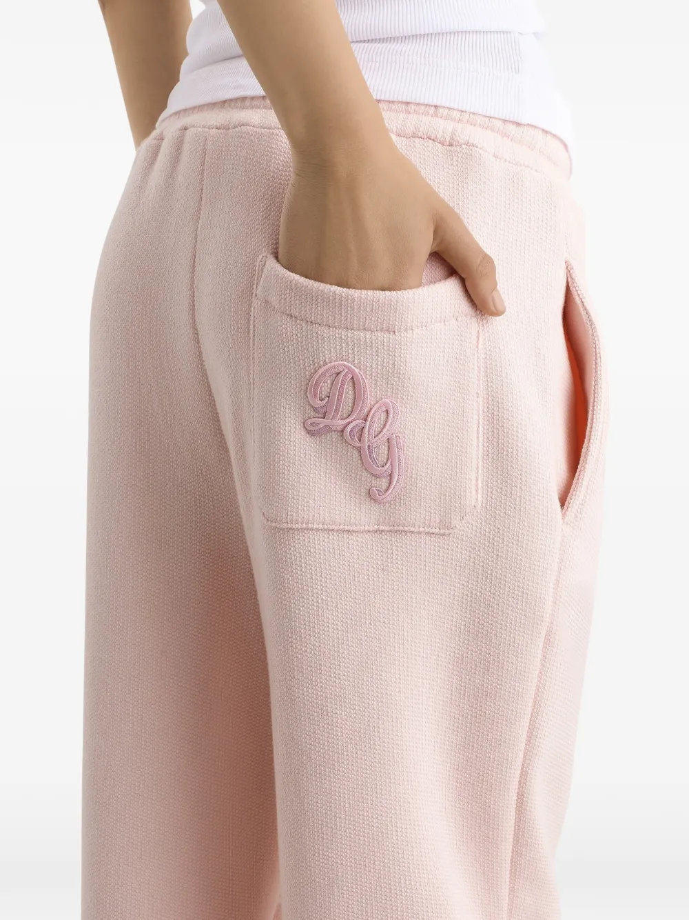 Dolce & Gabbana Trainingsbroek met geborduurde zak Roze