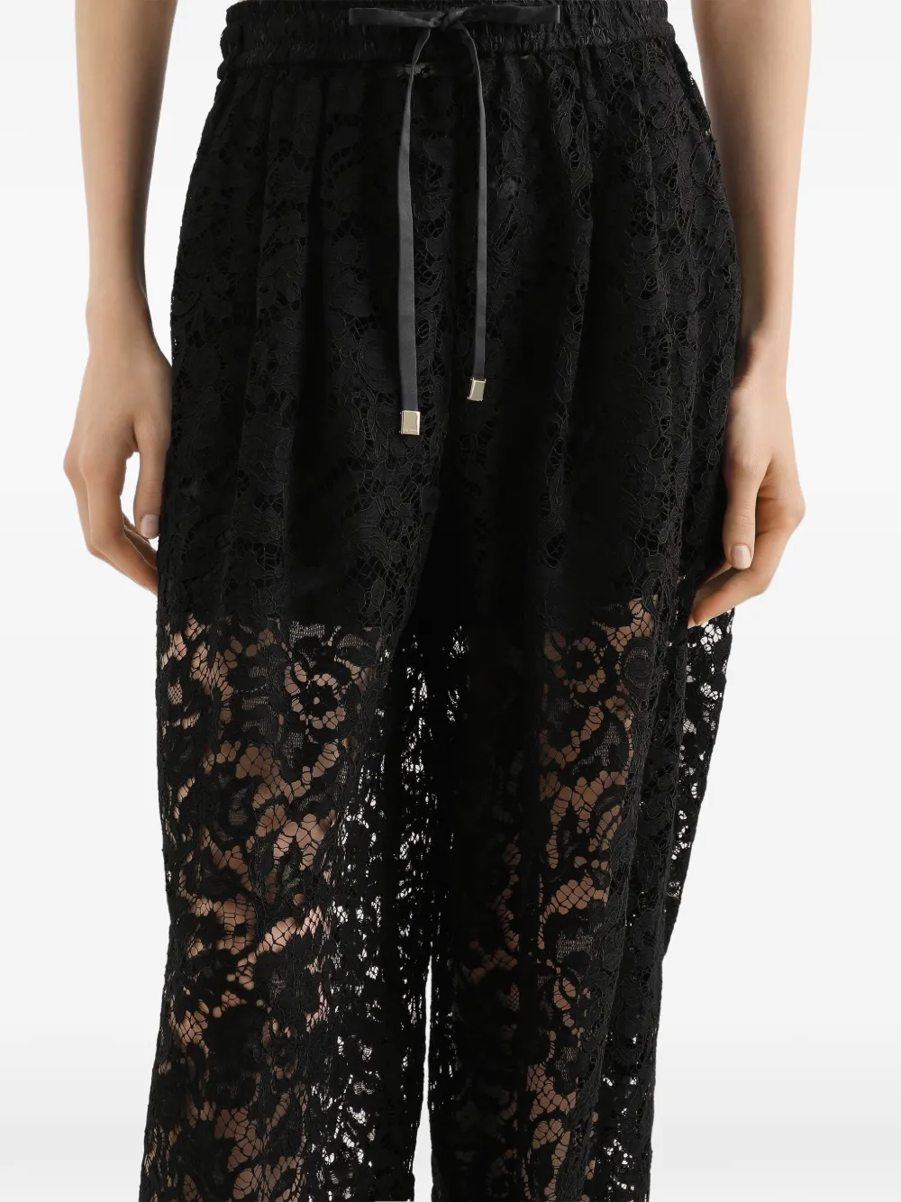 lace drawstring trousers