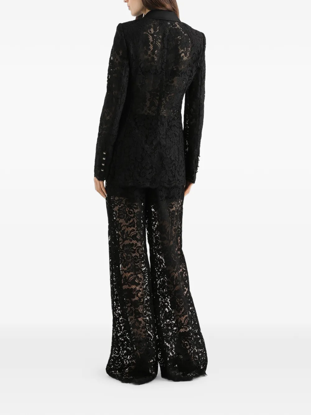 Dolce & Gabbana Cordonetto broek met kant Zwart