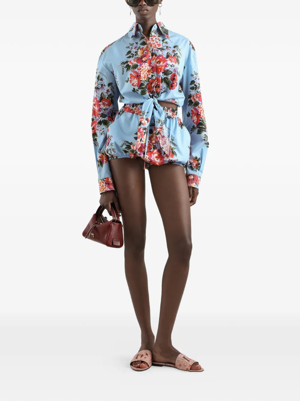 Dolce & Gabbana floral-pattern drawstring shorts | Short Shorts | Image 2