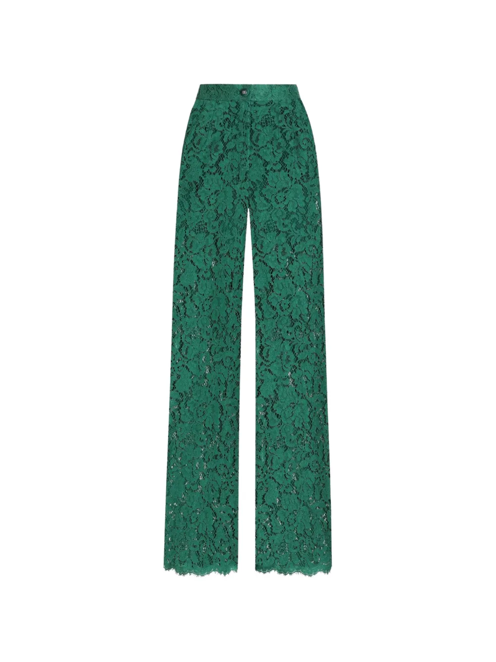Dolce & Gabbana cordonetto lace trousers - Verde