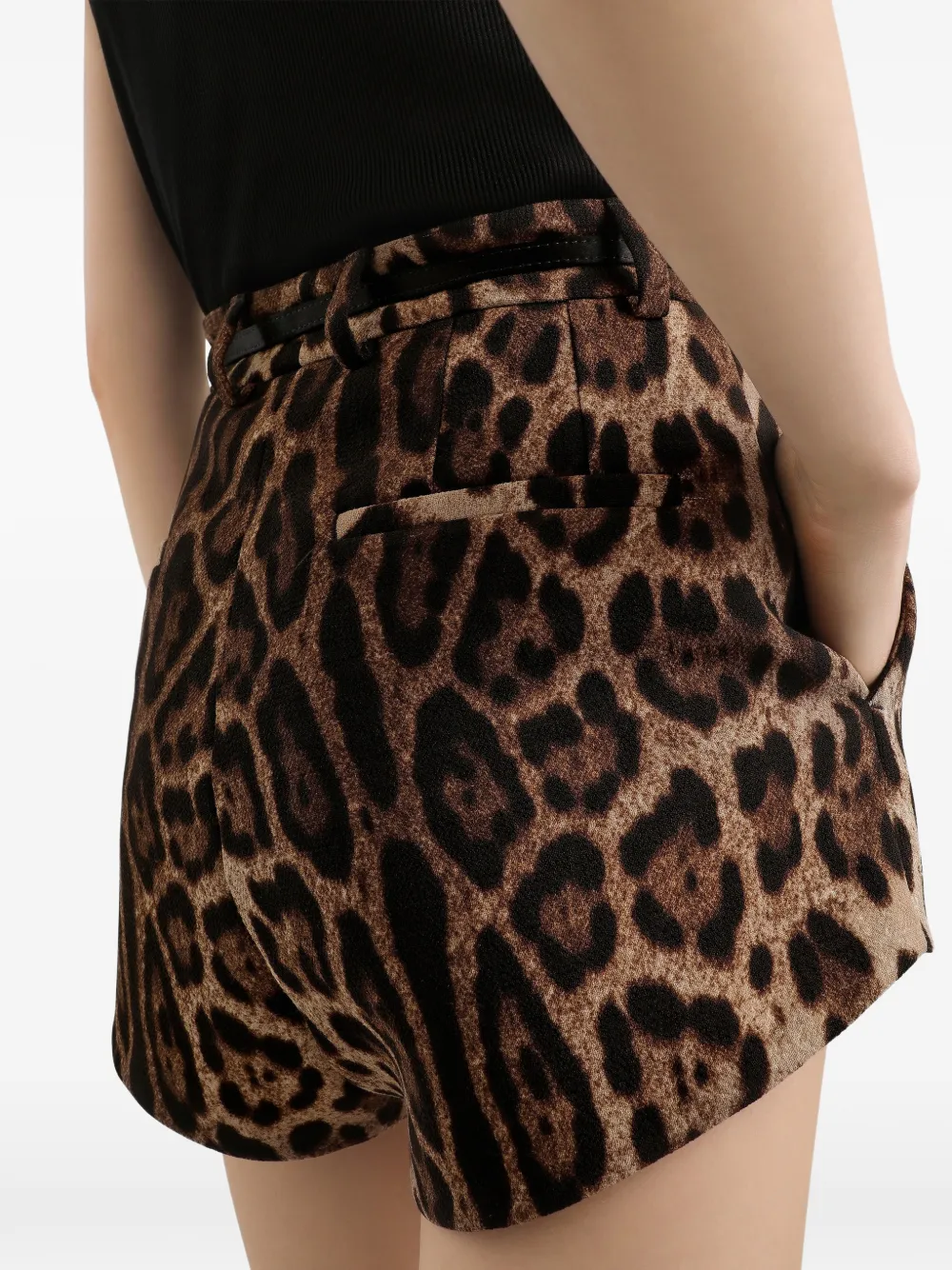 Dolce & Gabbana Shorts met luipaardprint Bruin