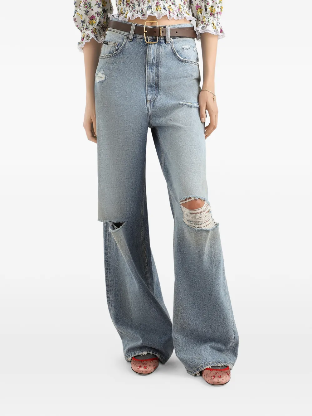 Dolce & Gabbana Gerafelde jeans Blauw
