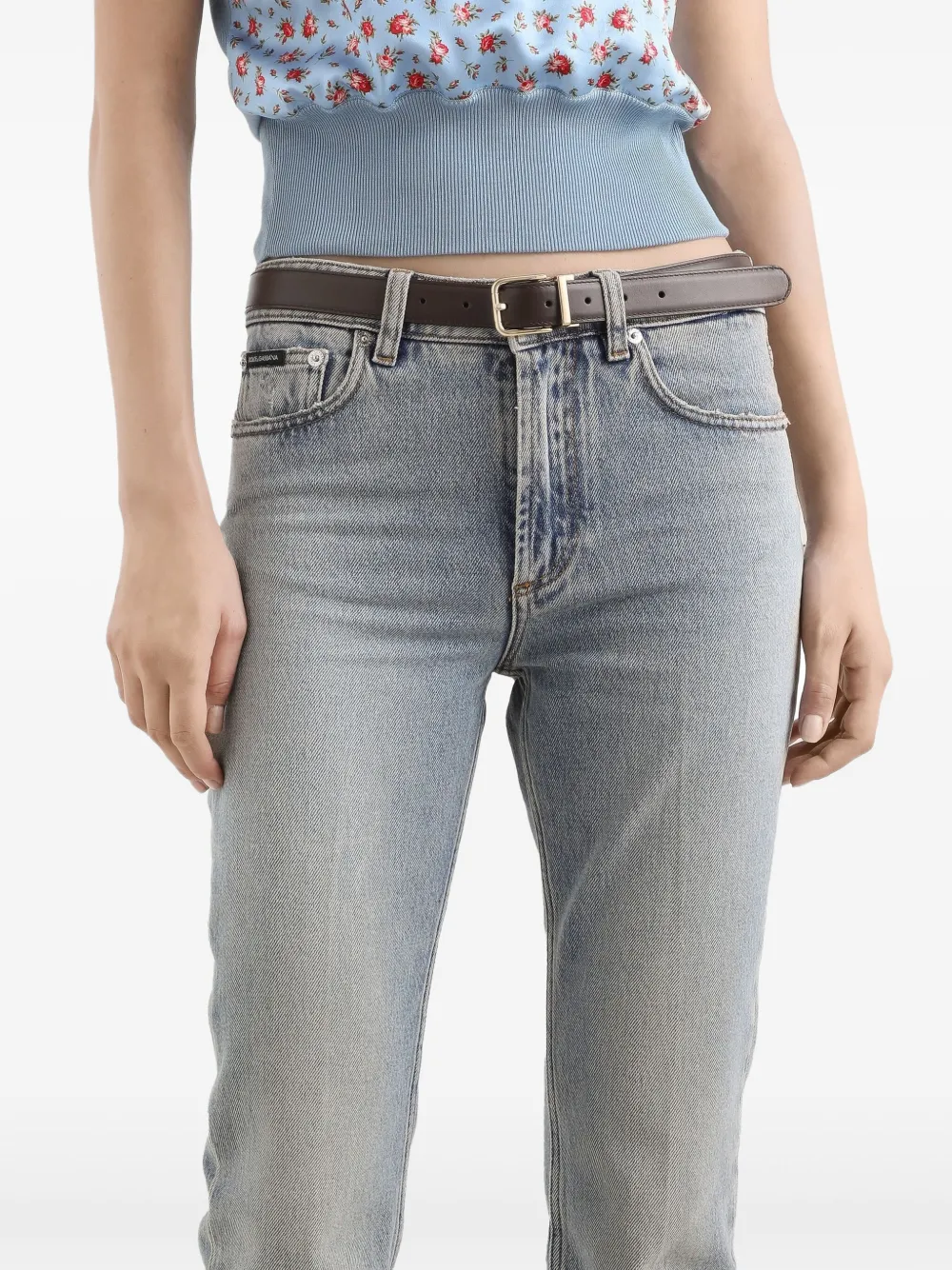 Dolce & Gabbana Jeans met logoplakkaat Blauw