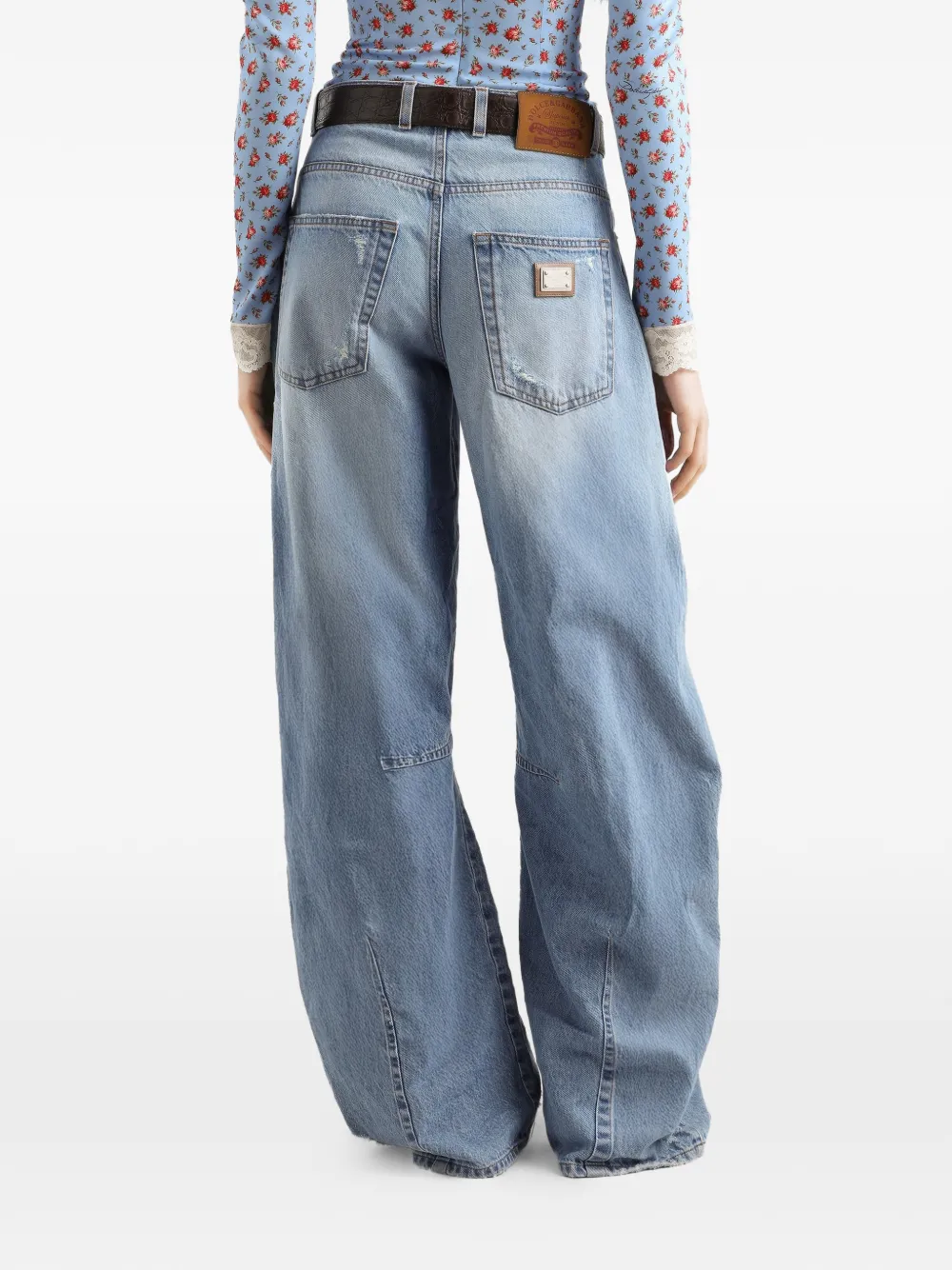 Dolce & Gabbana Panel Distressed Jeans | Blue | FARFETCH