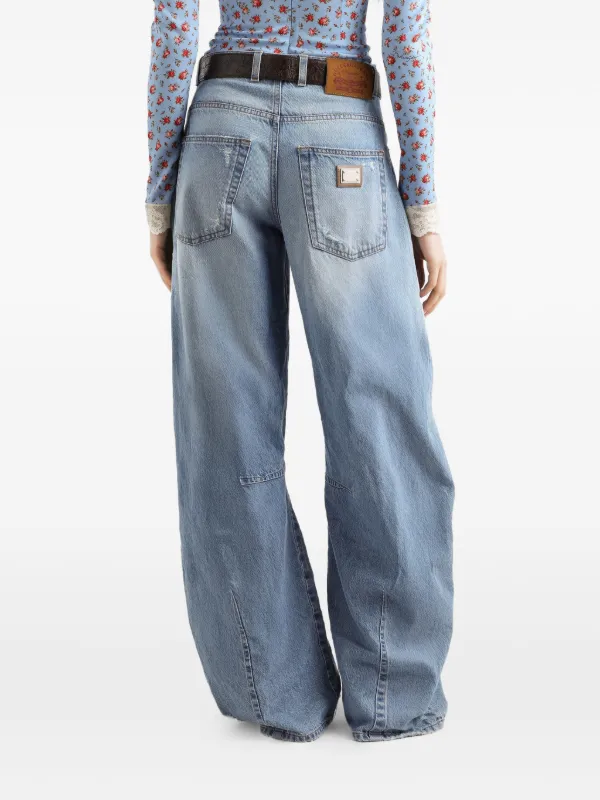 Dolce & Gabbana Panel Distressed Jeans | Blue | FARFETCH