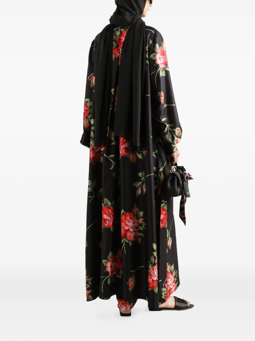 Dolce & Gabbana Broek met bloemen Zwart
