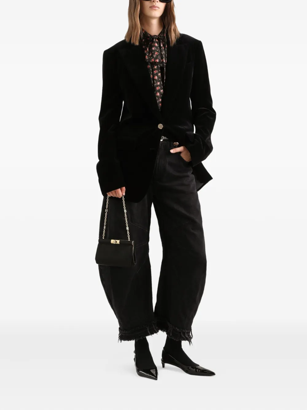 Dolce & Gabbana Jeans met franje afwerking - Zwart