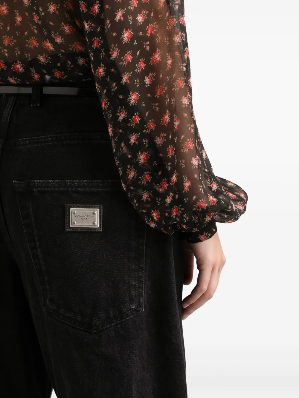 Dolce & Gabbana Jeans met franje afwerking Zwart