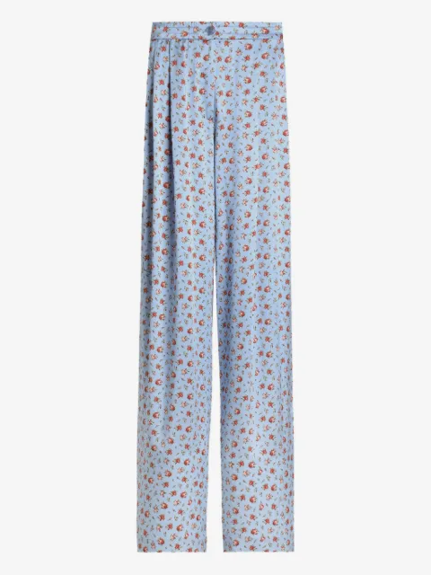 Dolce & Gabbana pantalones de seda con estampado floral