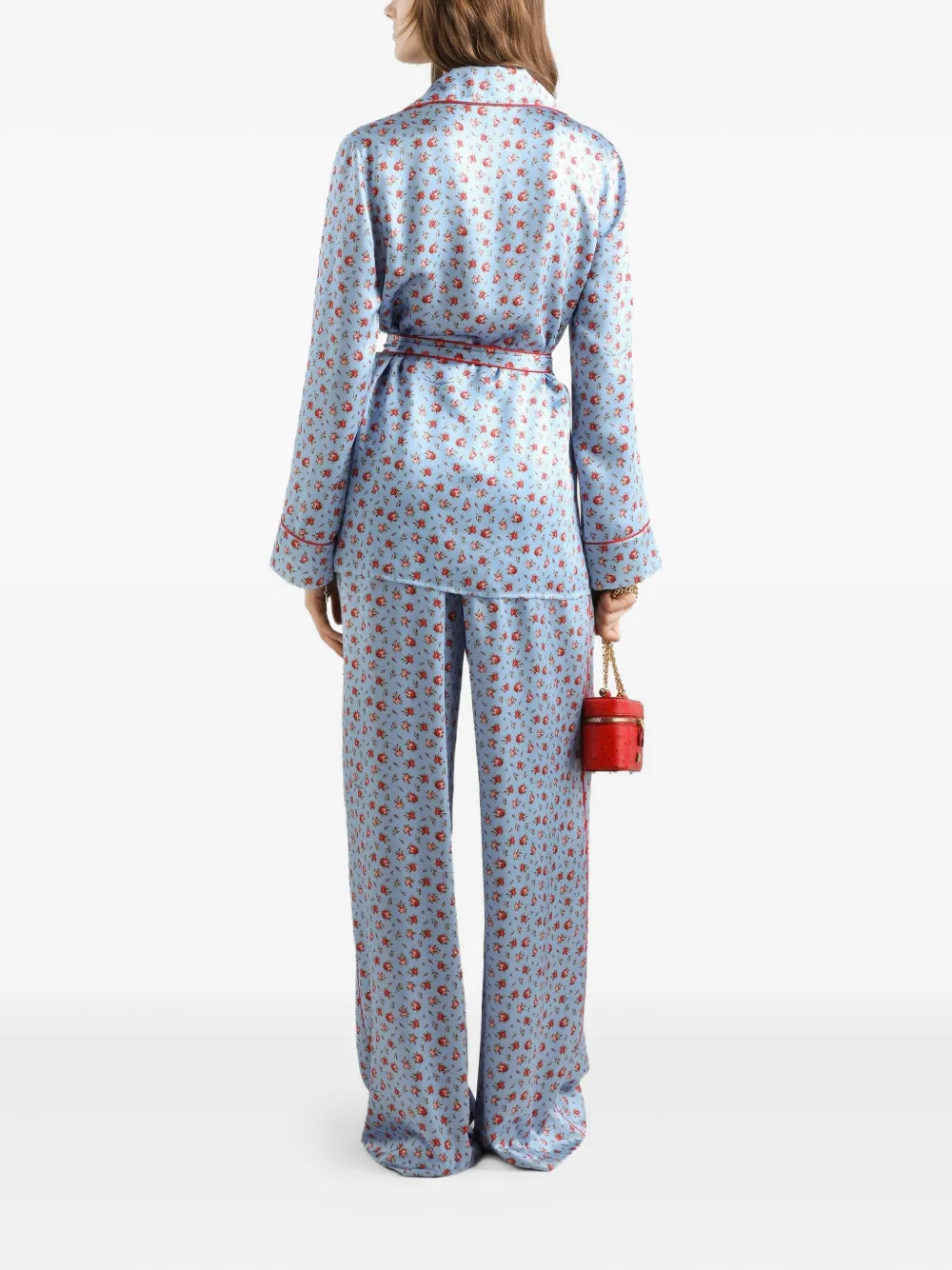 Dolce & Gabbana Broek met bloemenprint Blauw