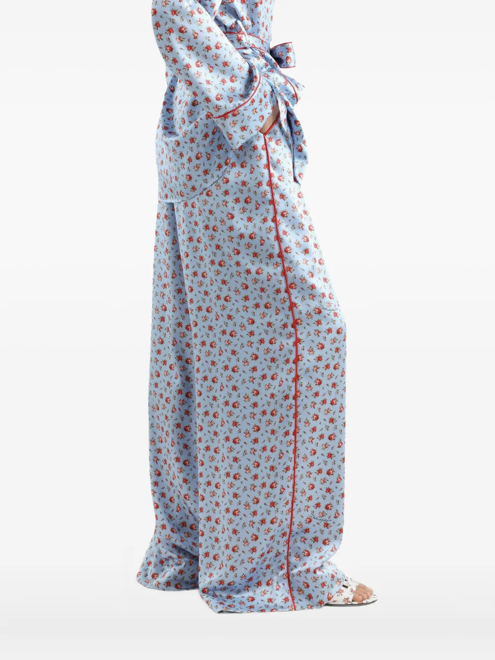 Dolce & Gabbana Broek met bloemenprint Blauw