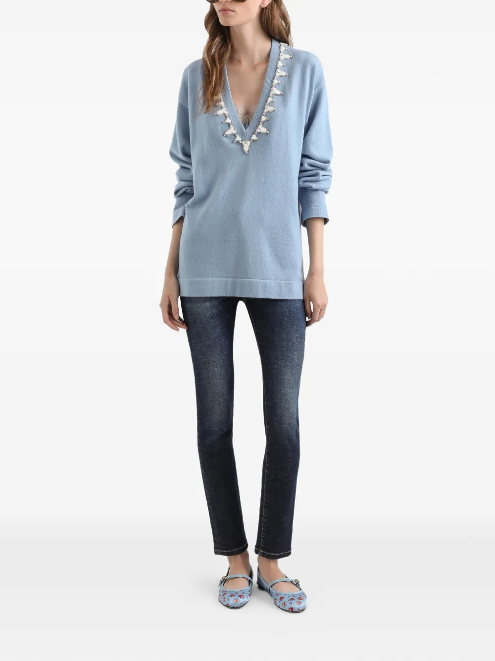  Dolce & Gabbana Logo-patch Skinny Jeans - Blue 