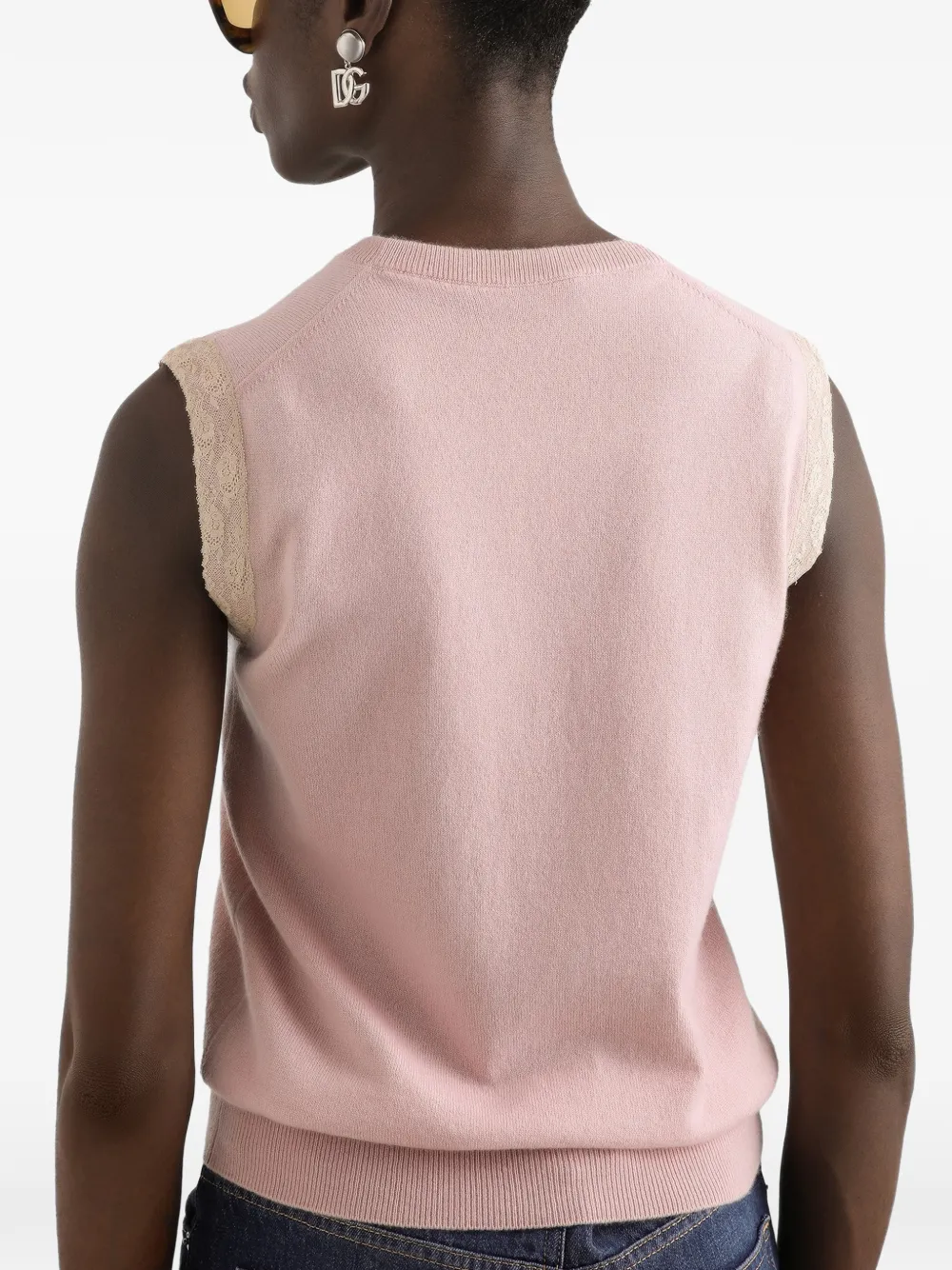 Dolce & Gabbana Spencer met kanten detail Roze