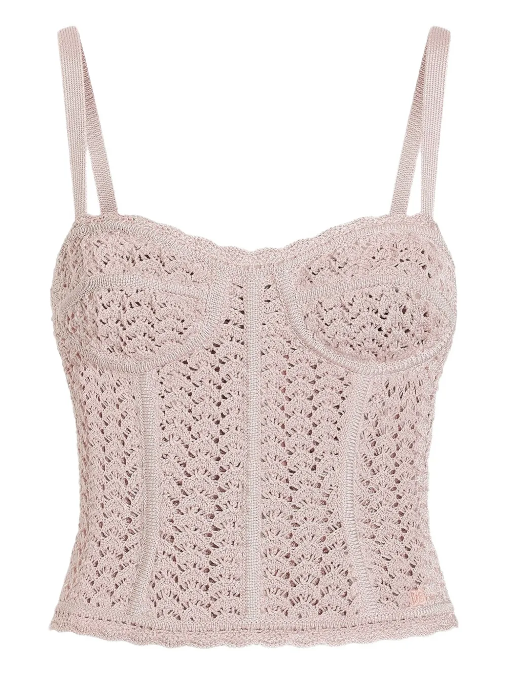 Dolce & Gabbana Corsetto all'uncinetto - Rosa