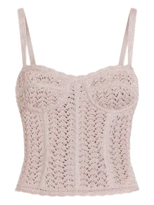 Dolce & Gabbana crochet-knit Top | Pink | FARFETCH