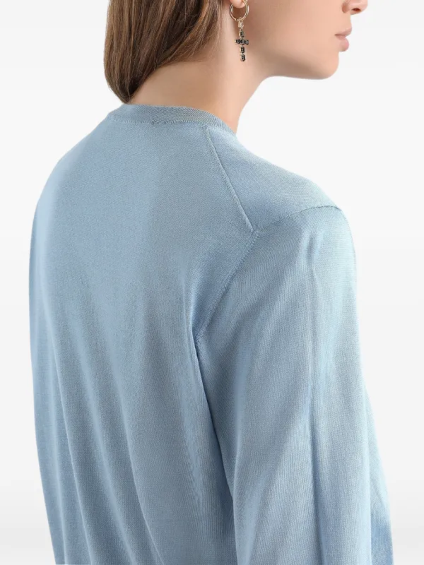 Dolce & Gabbana floral-appliqué Cardigan | Blue | FARFETCH