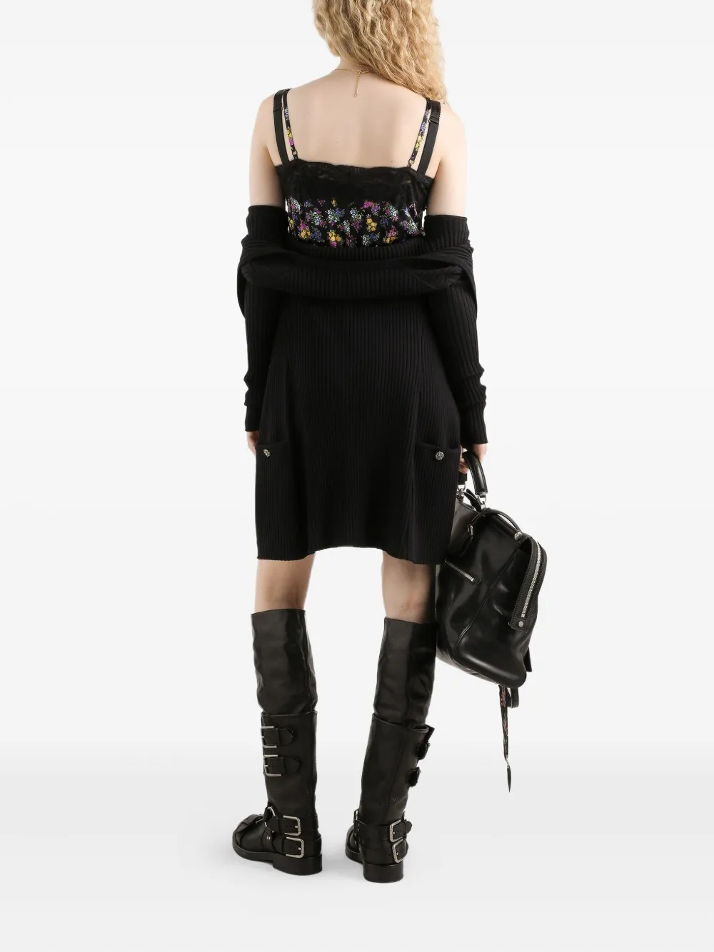  Dolce & Gabbana Button Ribbed Jacket - Black 