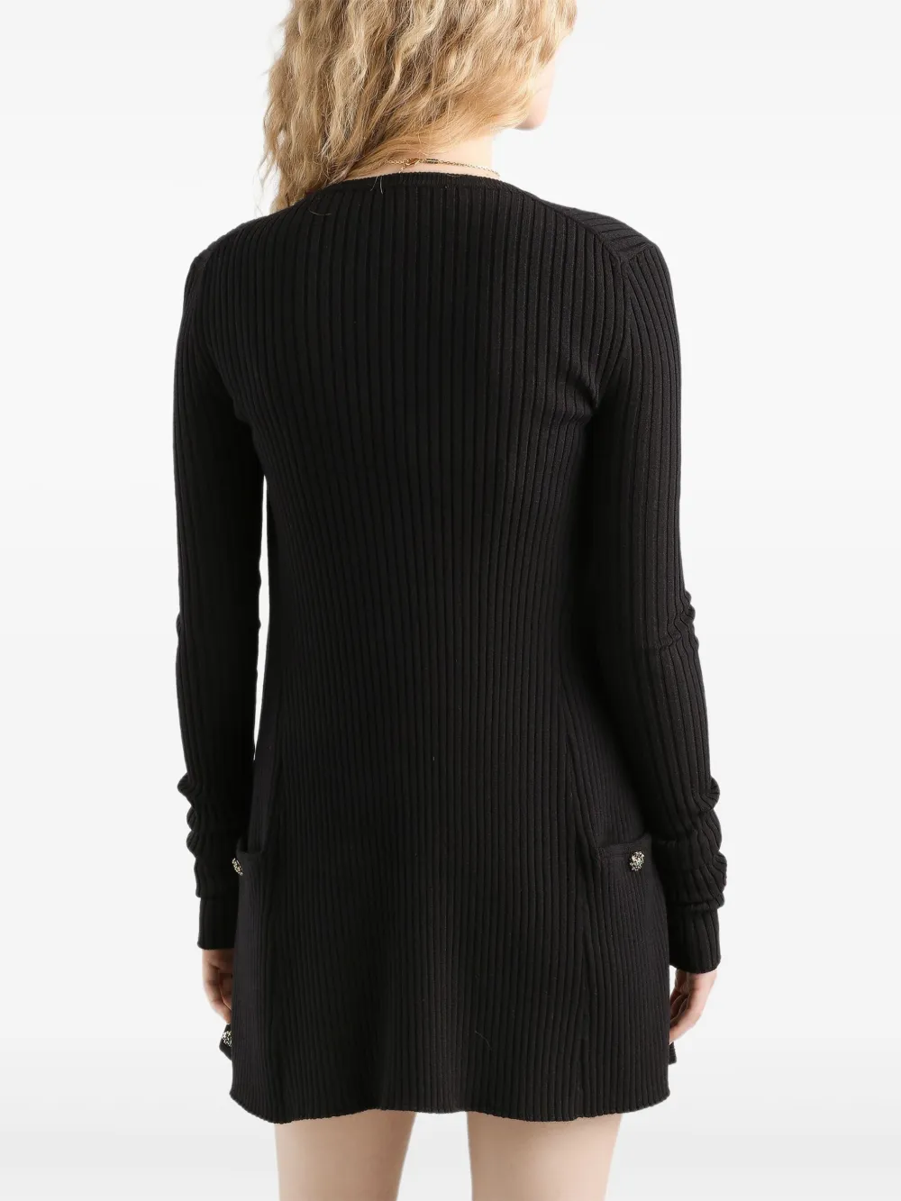 Dolce & Gabbana Geribbeld vest met knoop Zwart