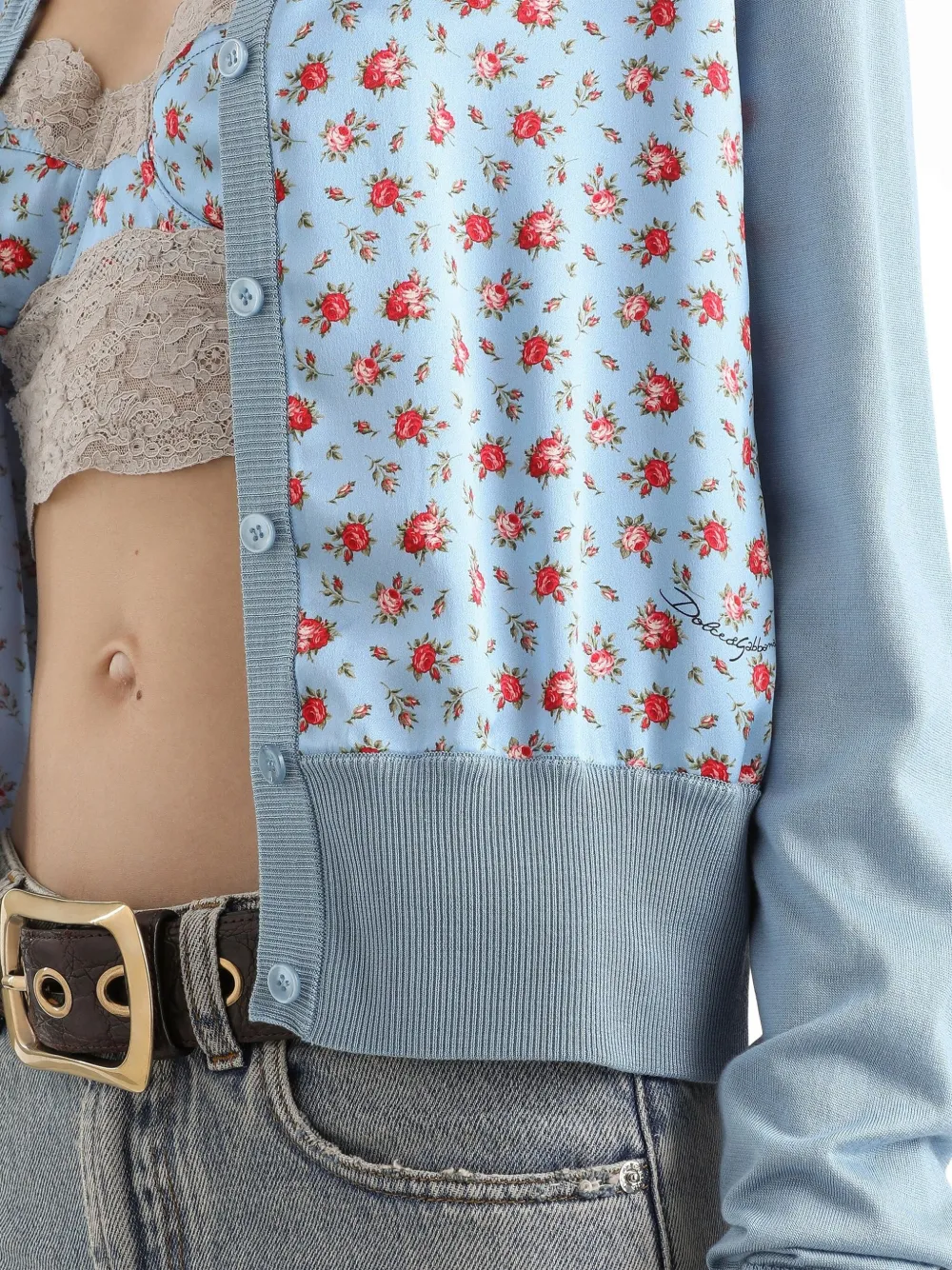 floral-print jacket