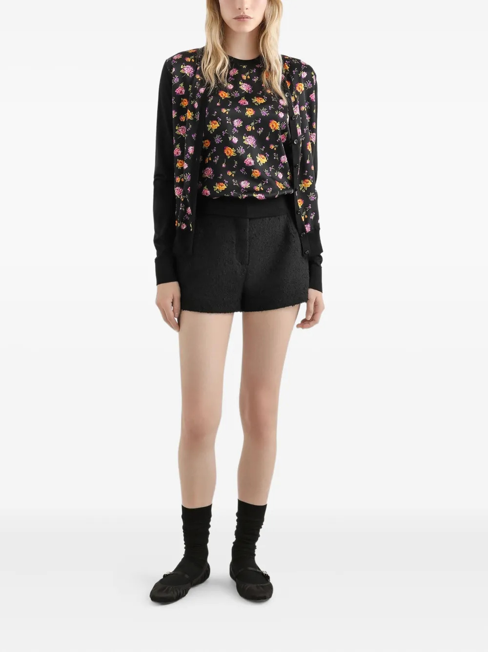 Dolce & Gabbana Vest met bloemenprint Zwart