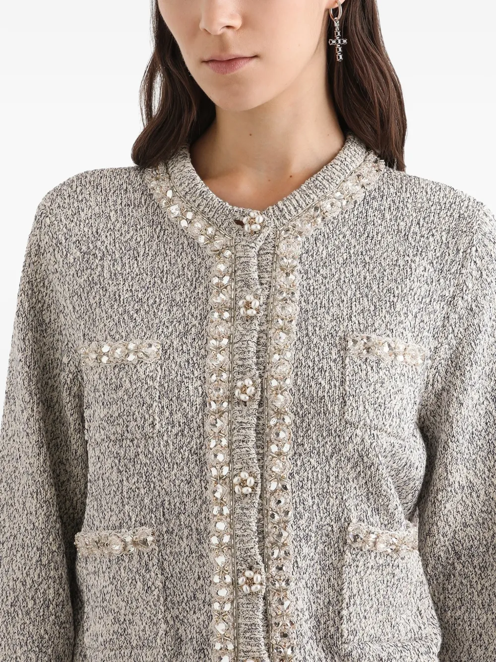 Dolce & Gabbana Vest verfraaid met parels Beige