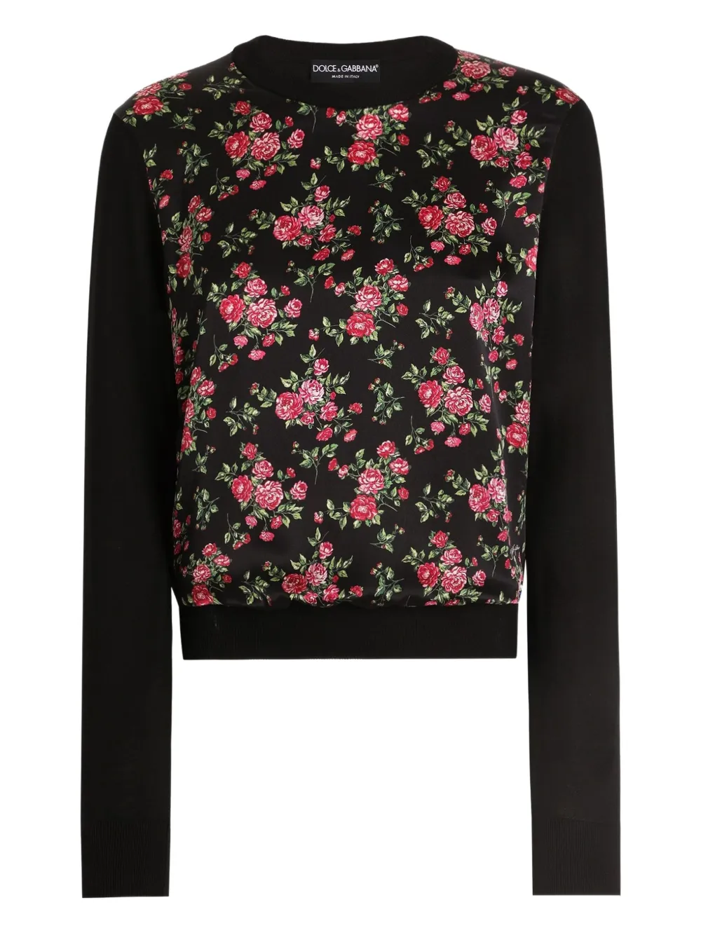 Dolce & Gabbana Maglione a fiori - Nero