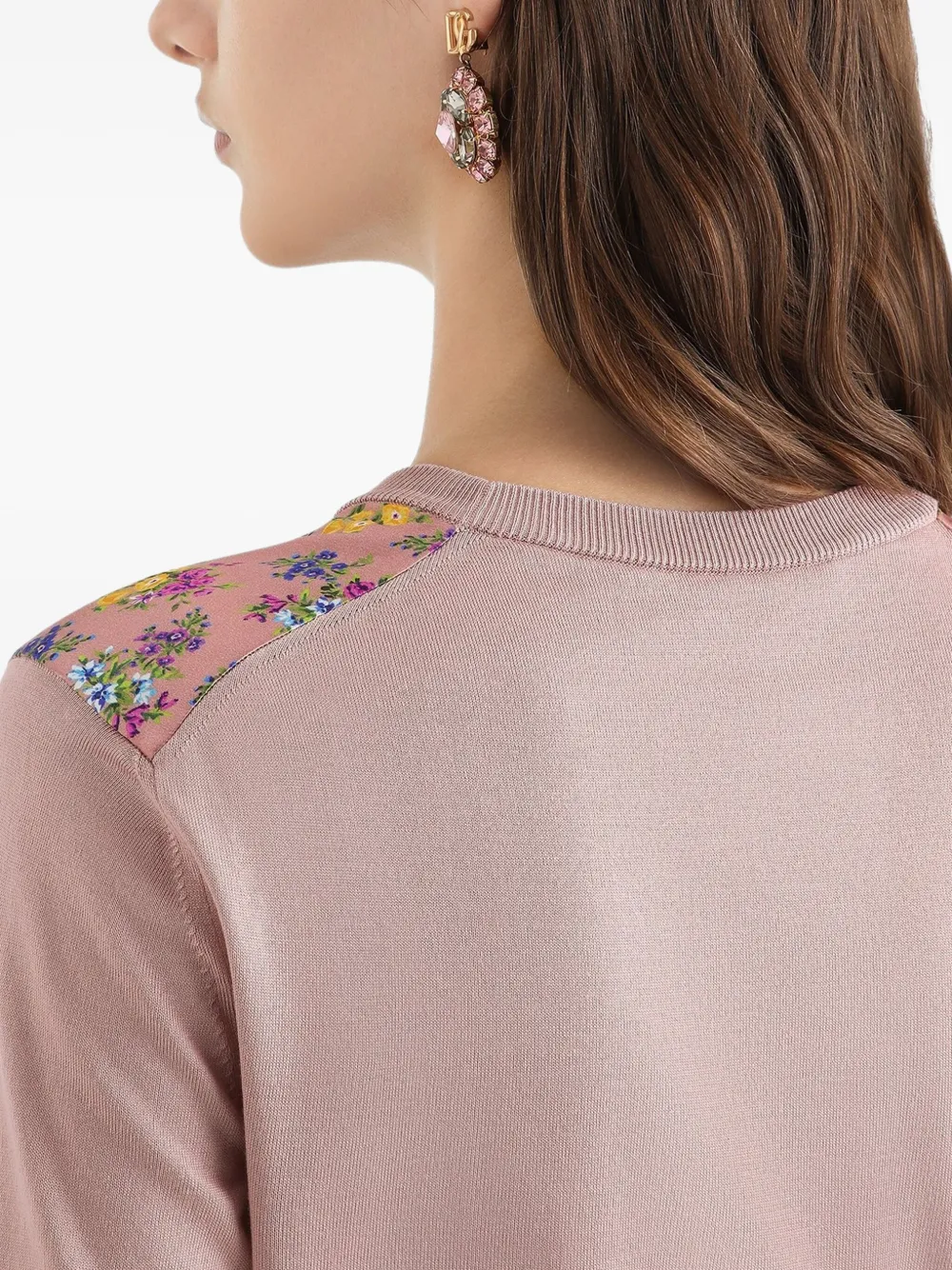 Dolce & Gabbana Trui met bloemenprint Roze
