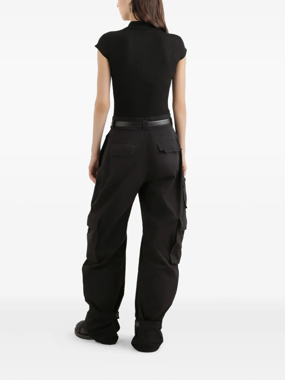 Dolce & Gabbana Polotop met korte mouwen en knopen Zwart