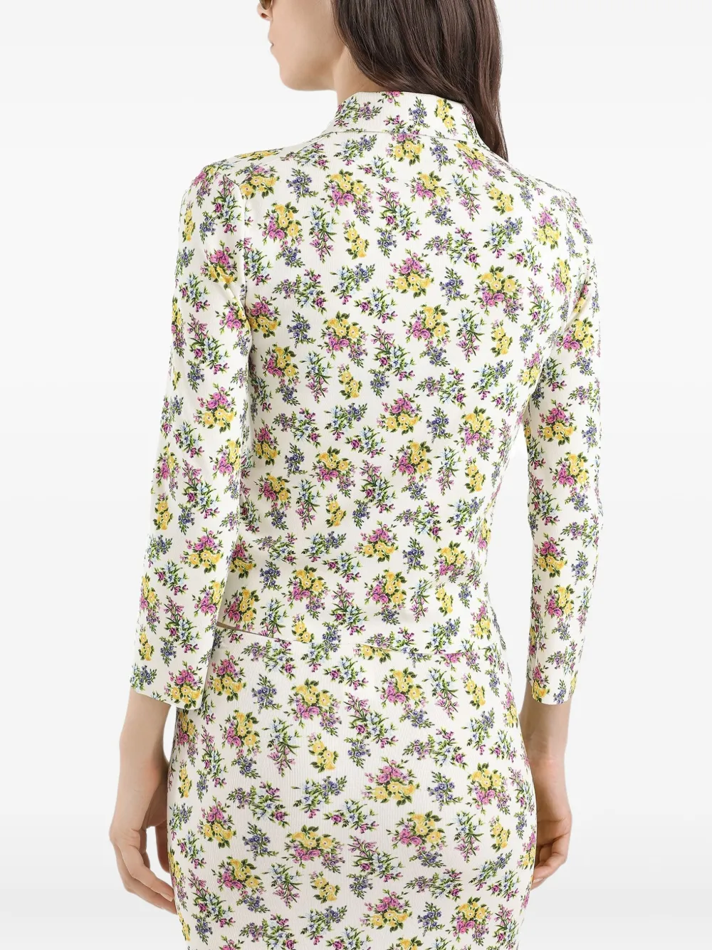 Dolce & Gabbana Poloshirt met bloemenprint Wit