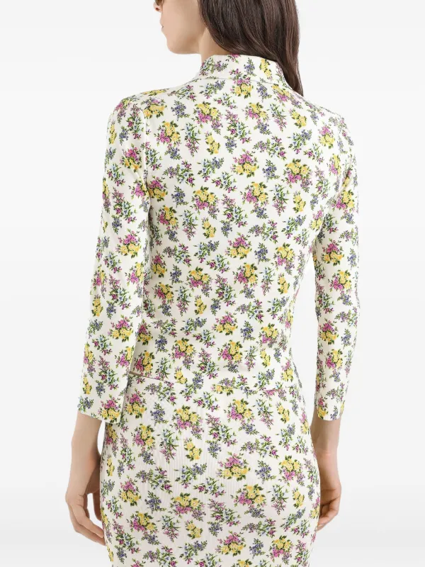 Dolce & Gabbana フローラル ポロシャツ | ホワイト | FARFETCH JP