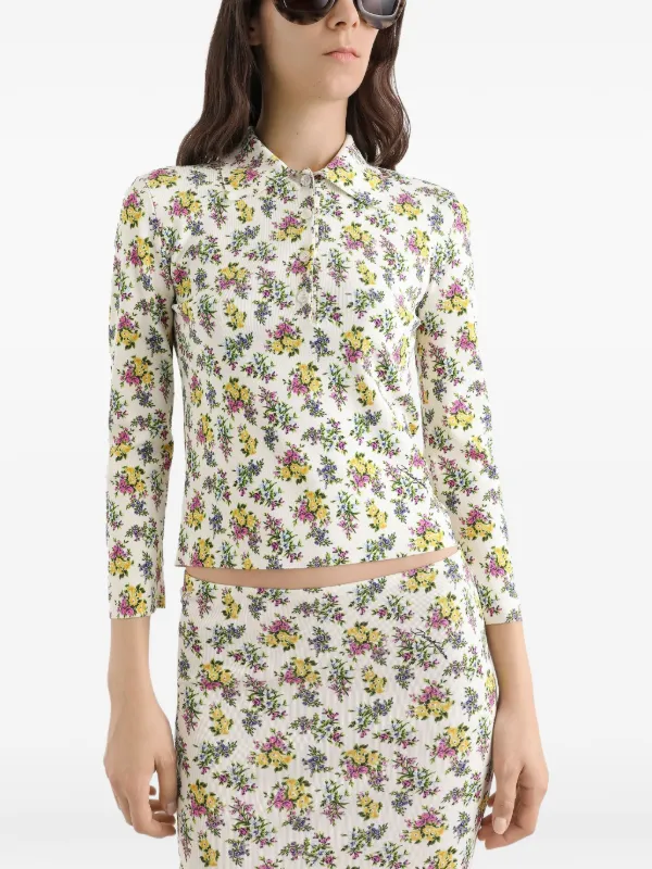 Dolce & Gabbana フローラル ポロシャツ | ホワイト | FARFETCH JP