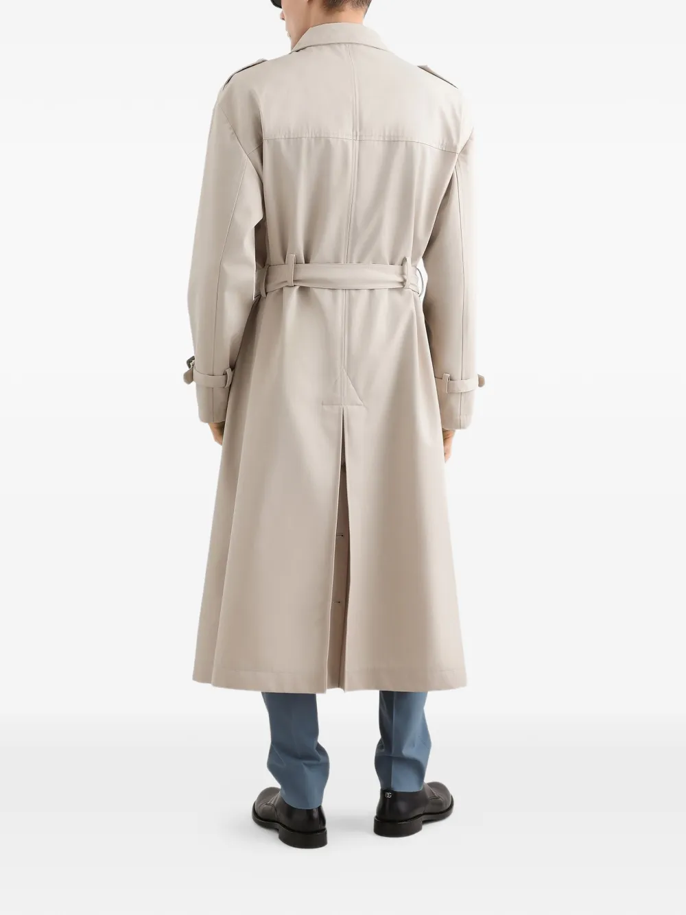  Dolce & Gabbana Belted Trench Coat - Neutrals 