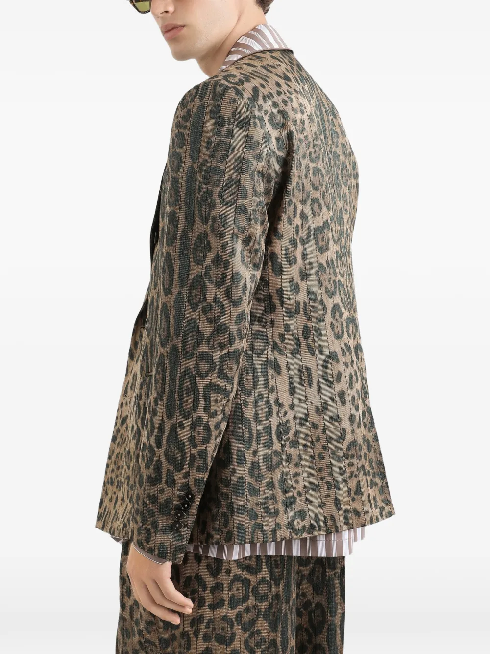 Dolce & Gabbana Jack met dubbele rij knopen Bruin