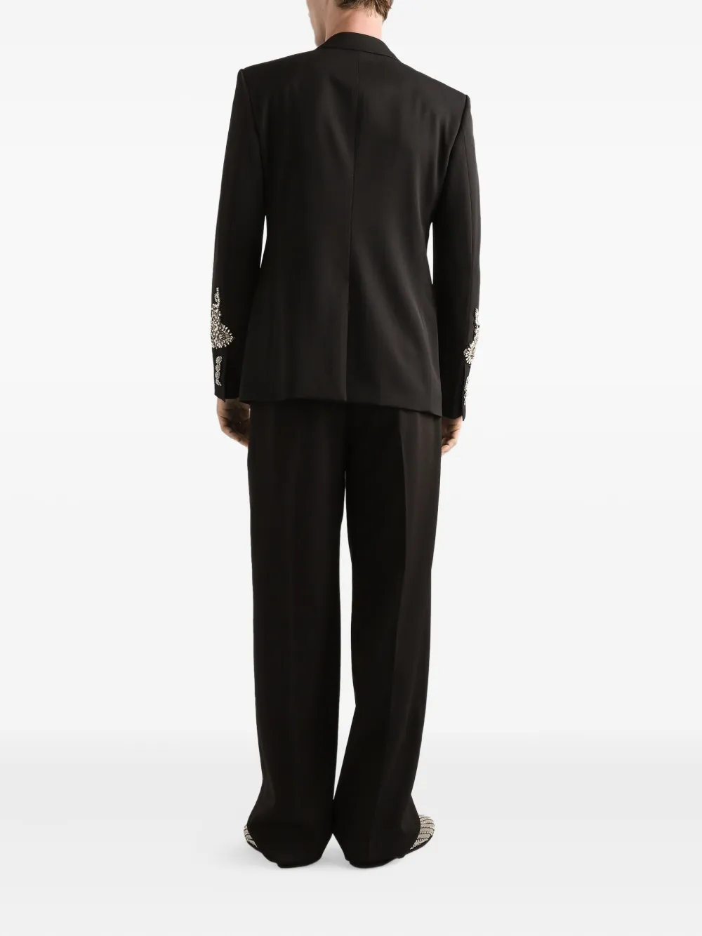 Dolce & Gabbana Verfraaid jack met enkele rij knopen Zwart